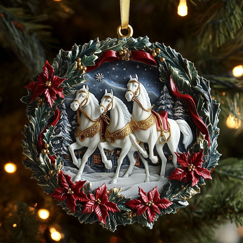 Festive Horse CW1610007CL Christmas Ornament
