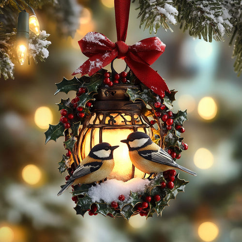 Lantern Chickadee WN2210037CL Christmas Ornament