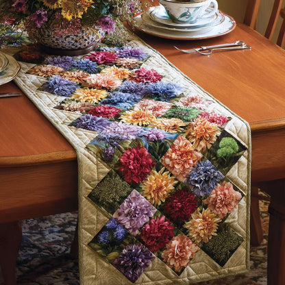 Cottage Blooms CP1201041CL Quilted Table Runner