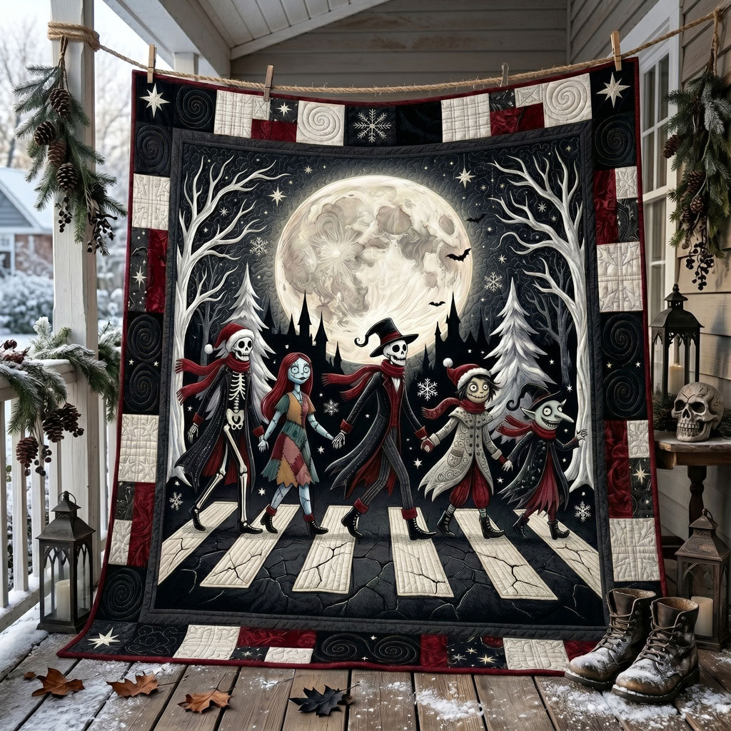 Gothic Holiday Skeleton Patchwork WN1105009CL Quilt