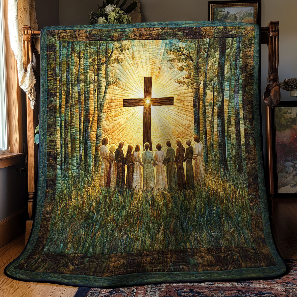 Christianity Family In Faith WN0603032CL Quilt