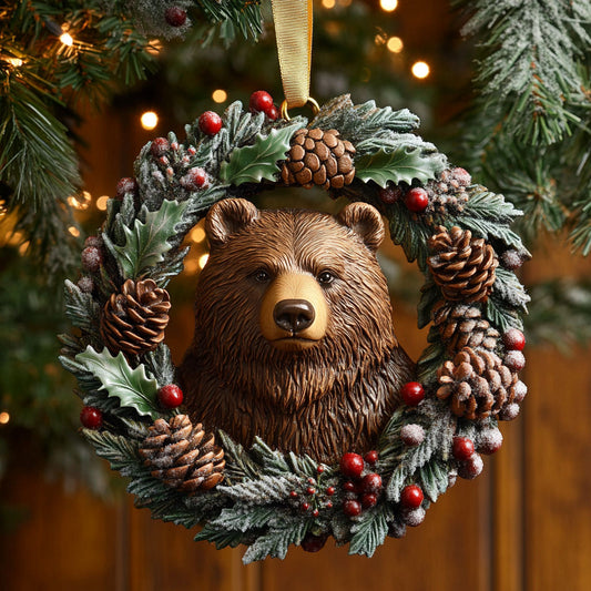 Bear Wreath CW2410006CL Christmas Ornament