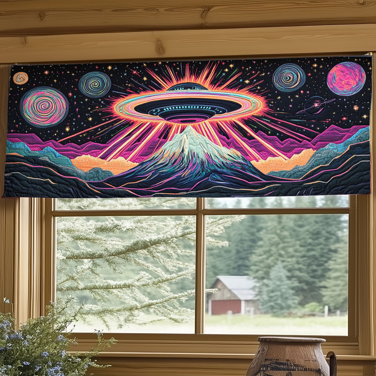 Sci fi UFO WJ2803038CL Quilted Valance
