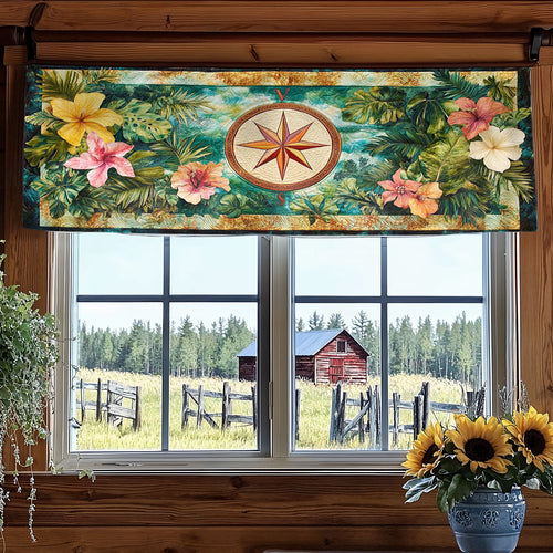 Tropical Compass WN0207086CL Quilted Valance