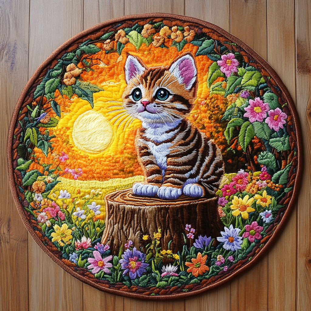 Lynx Cub Solitude WN2805010CL Quilted Round Mat