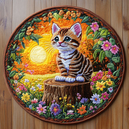 Lynx Cub Solitude WN2805010CL Quilted Round Mat