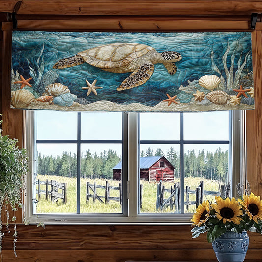 Sunlit Turtle WN2003052CL Quilted Valance