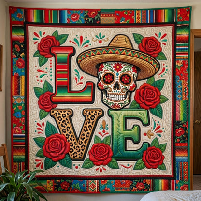 Day Of The Dead Love WN0505012CL Quilt