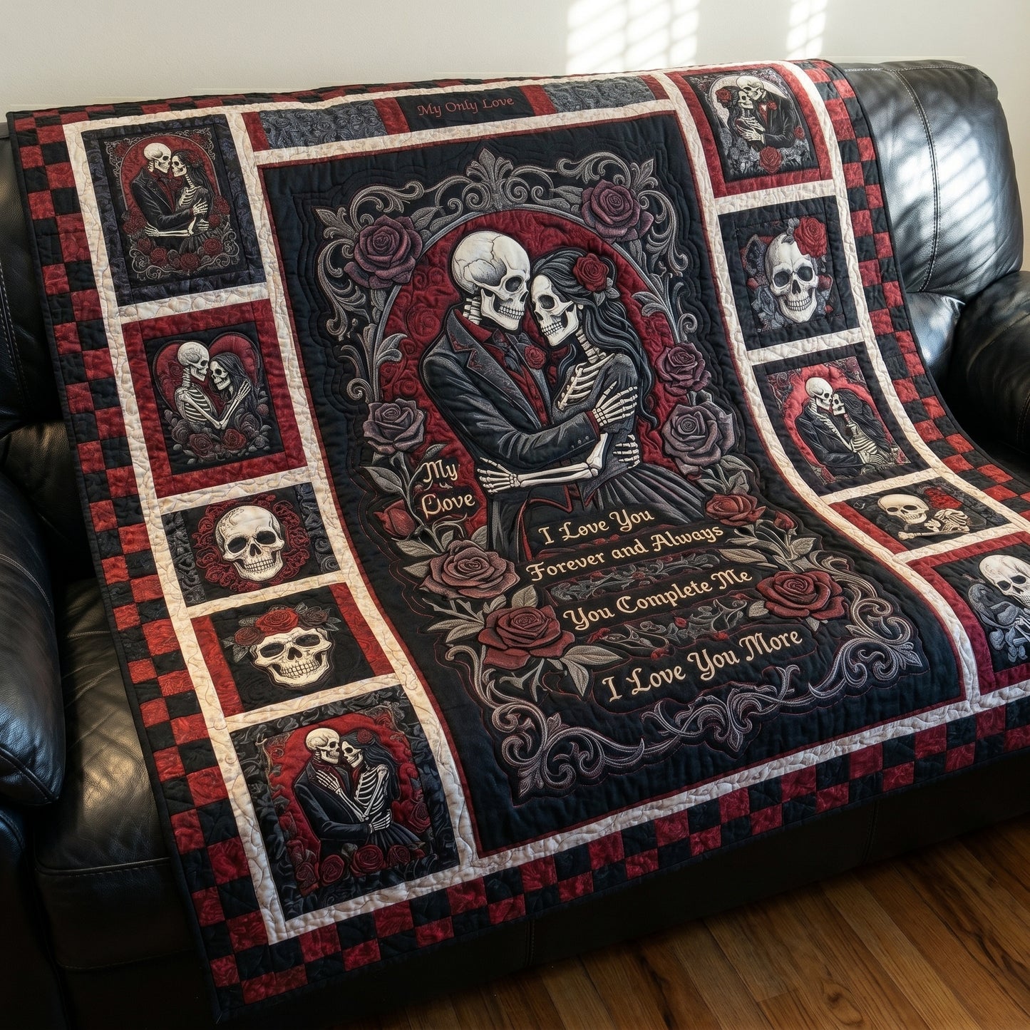 Skull Couple XR1704016CL Quilt