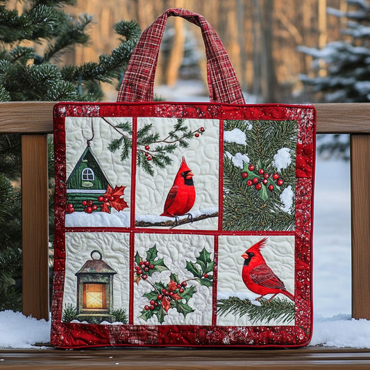Peaceful Glow Cardinal WN0711045CL Quilted Tote Bag