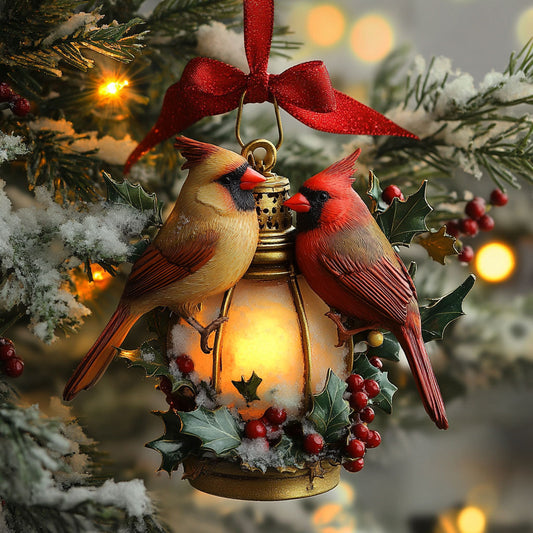 Lantern Cardinal WN2110066CL Christmas Ornament