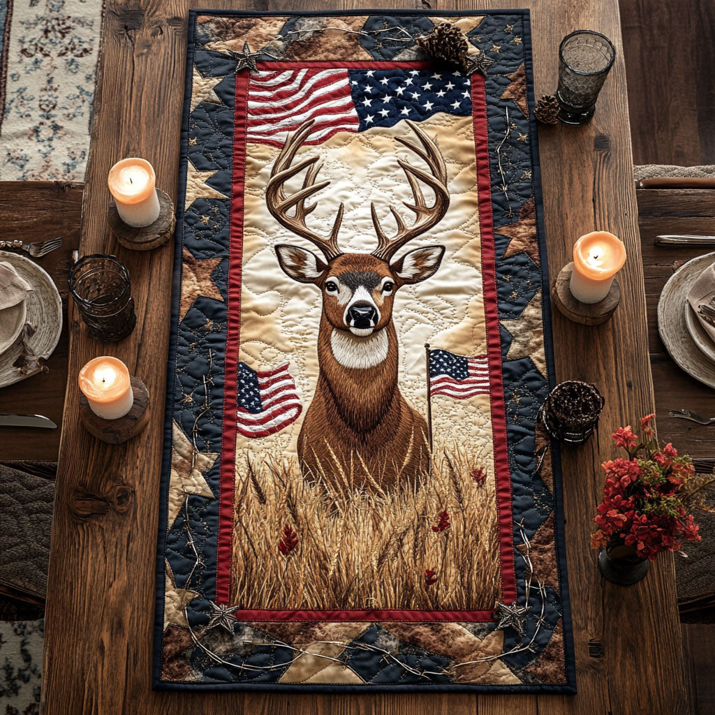 Deer Sentinel WN1106041CL Quilted Table Runner
