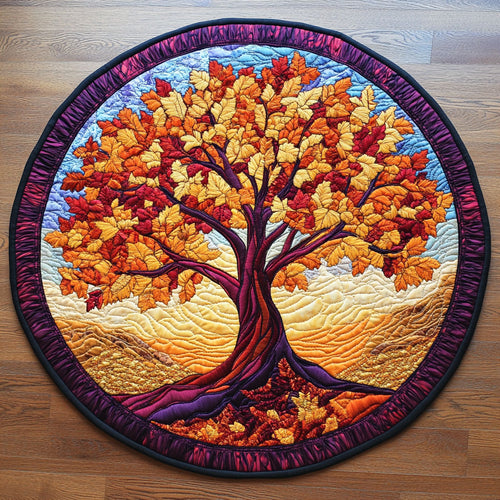 Tree Of Life Autumn WN0206038CL Quilted Round Mat