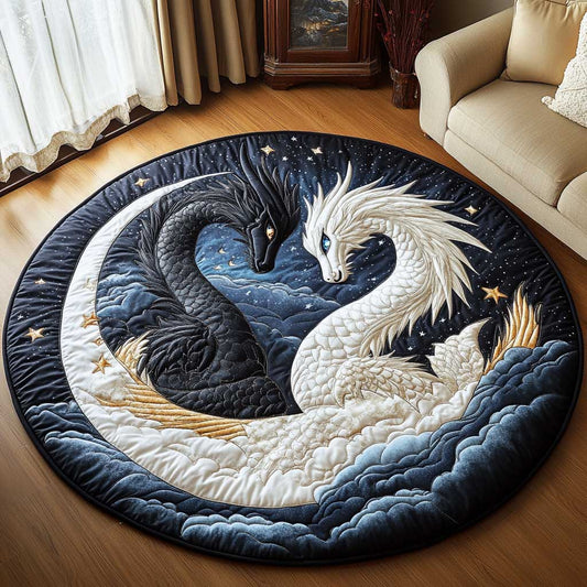 Shadow And Light Dragon WN1703023CL Quilted Round Mat