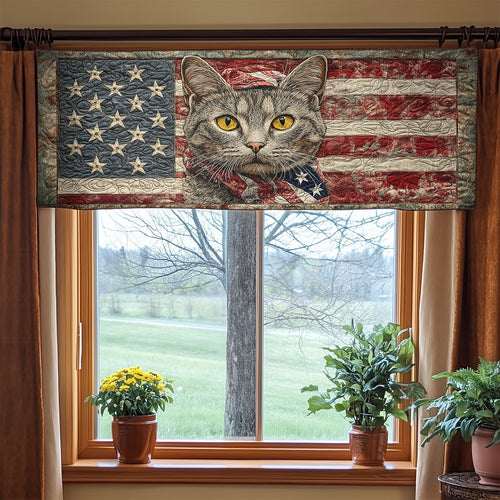 Cozy Cat Stars WN1006031CL Quilted Valance