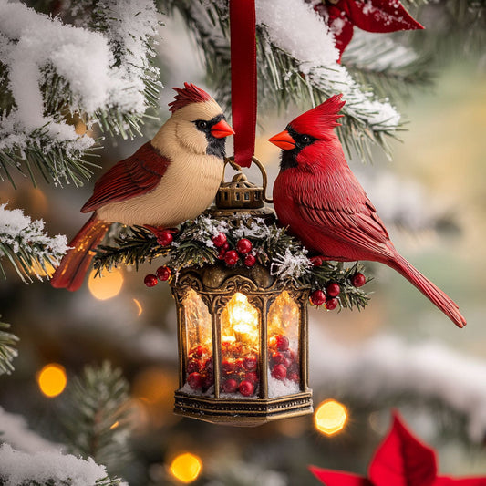 Cardinal Pair Light CW1410016CL Christmas Ornament