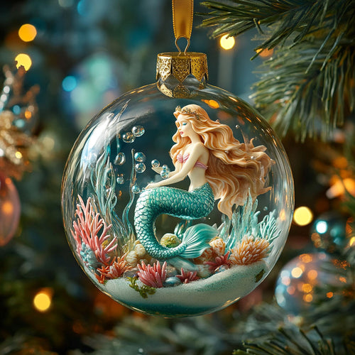 Mermaid Coral CW2511028CL Christmas Ornament