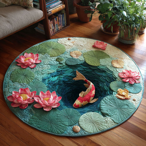 Garden Ripple CP0412128CL Quilted Round Mat