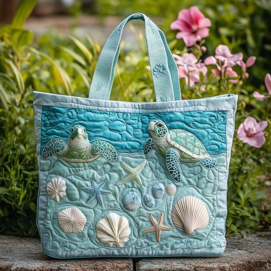 Ocean Turtle Dream CW0110013CL Quilted Tote Bag