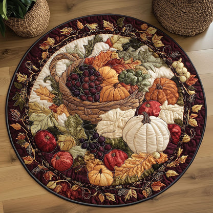 Pumpkin Feast WN2508089CL Quilted Round Mat