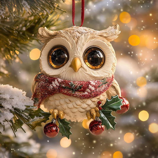 Owl Cozy Christmas WN1112047CL Christmas Ornament