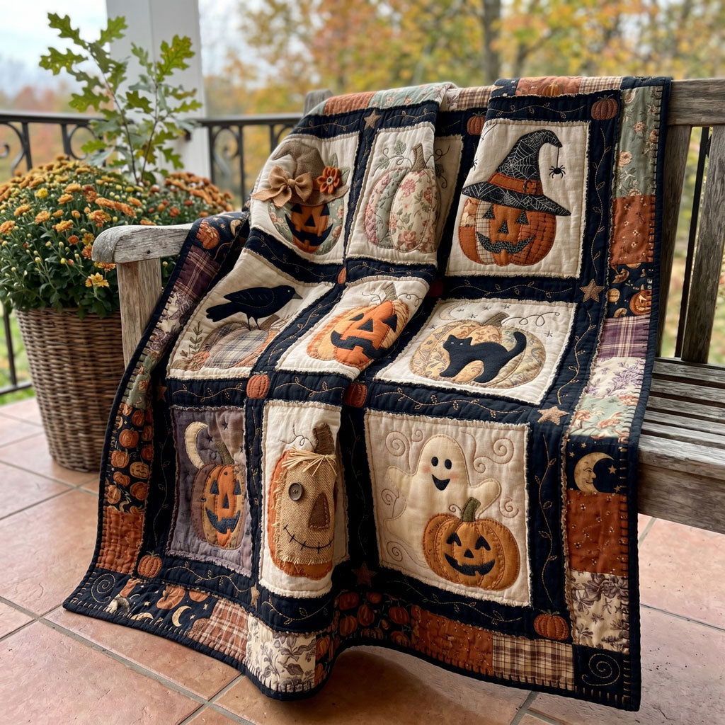 Rustic Halloween Patchwork WN0705024CL Quilt
