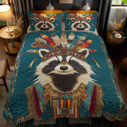 Native Raccoon Headdress WN2401042CL Duvet Cover Set