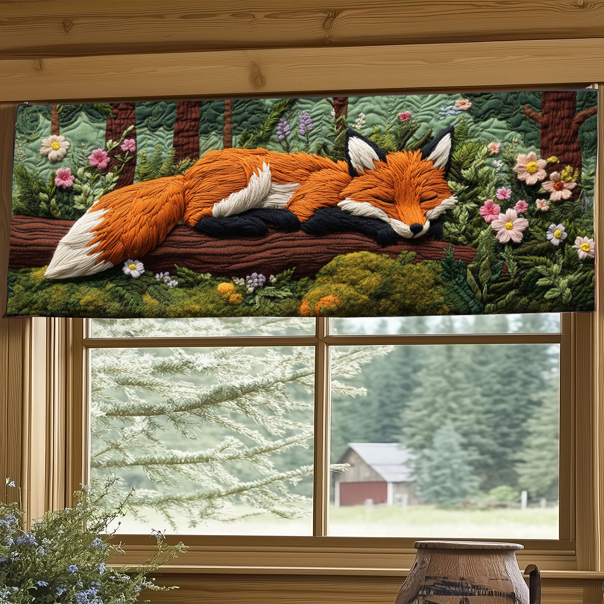 Sleeping Fox WJ1005039CL Quilted Valance