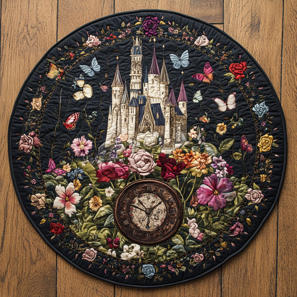 Dusklight Castle WN0408024CL Quilted Round Mat