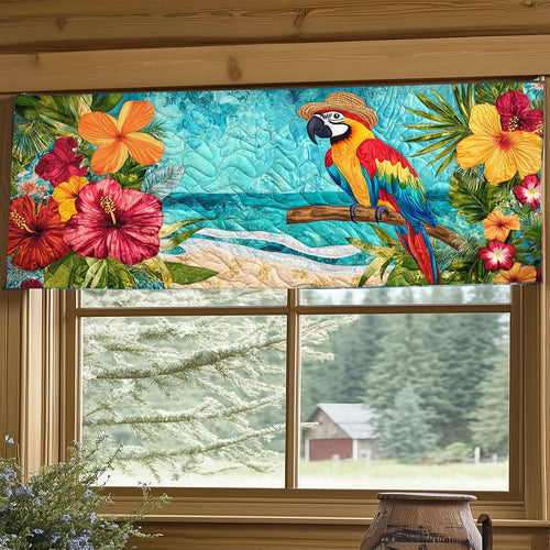 Tropical Macaw WJ0204020CL Quilted Valance