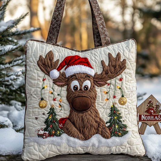 Homestead Moose Cheer WN1310018CL Quilted Tote Bag
