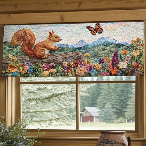 Curious Squirrel WJ2105025CL Quilted Valance