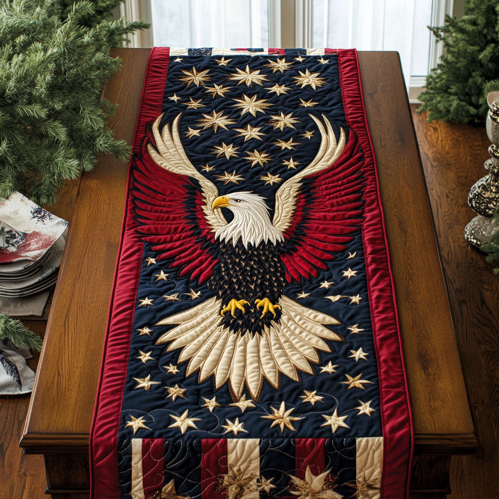 Powerful Eagle WJ2907040CL Quilted Table Runner