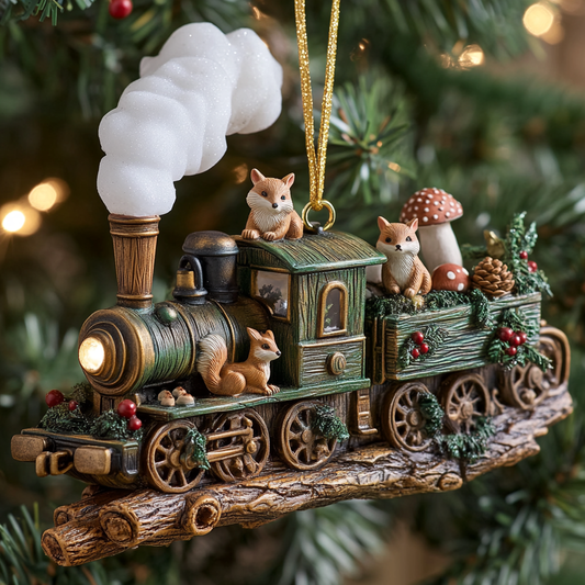 Woodsy Wagon CP2811180CL Christmas Ornament