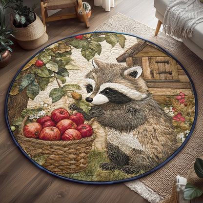 Red Apple Mischief WJ1406045CL Quilted Round Mat