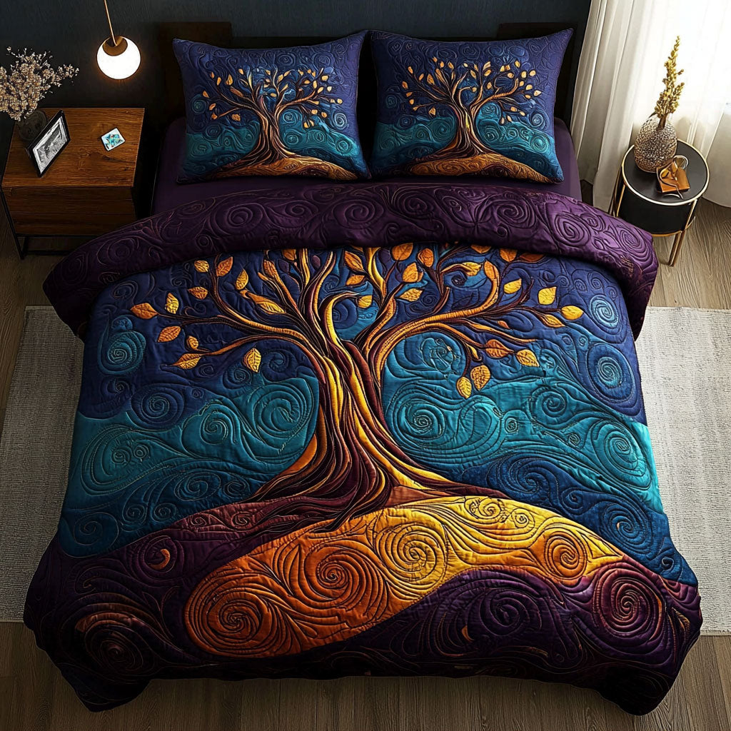 Vibrant Tree Of Life QA1401014CL Duvet Cover Set