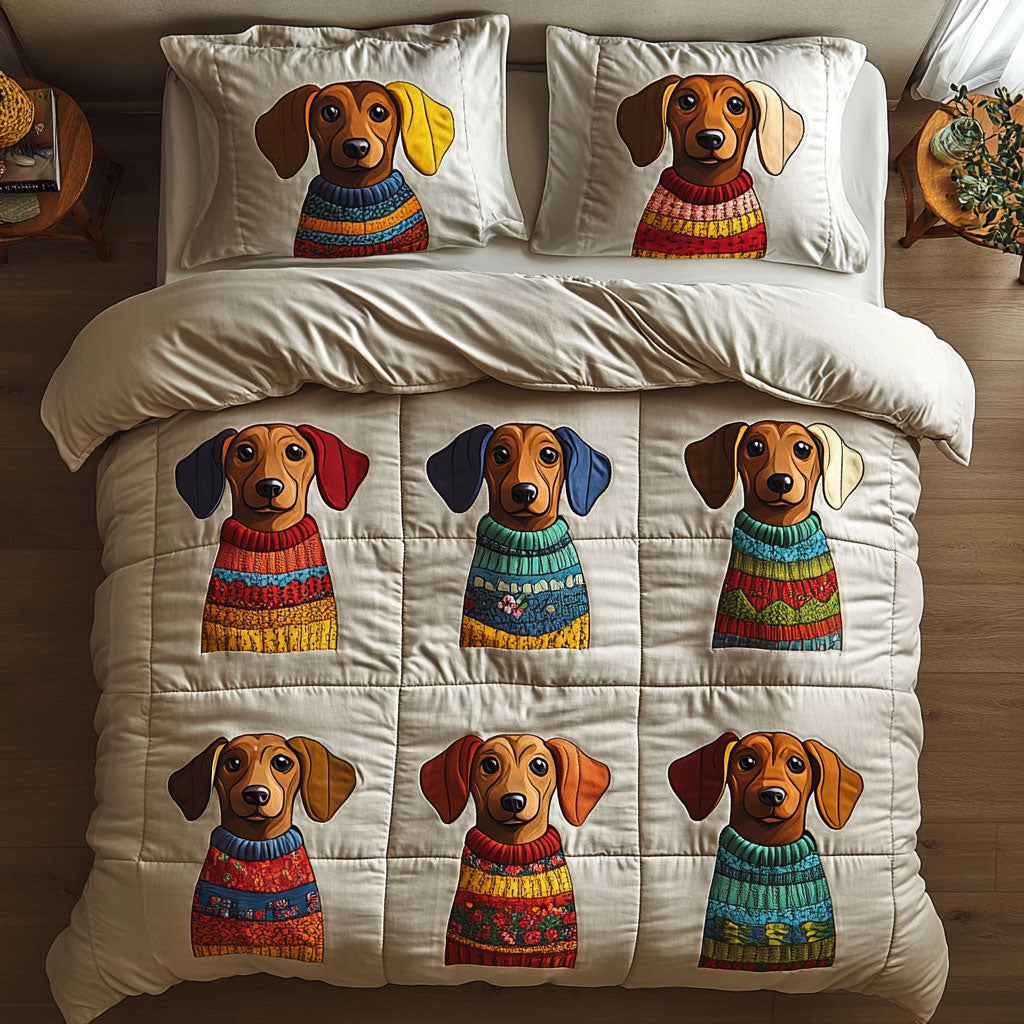 Whimsy Dachshund WN0601090CL Duvet Cover Set