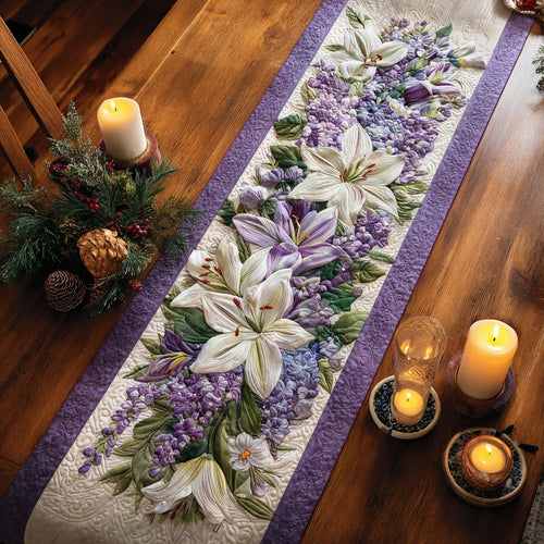 Purple Dream XR2111026CL Quilted Table Runner