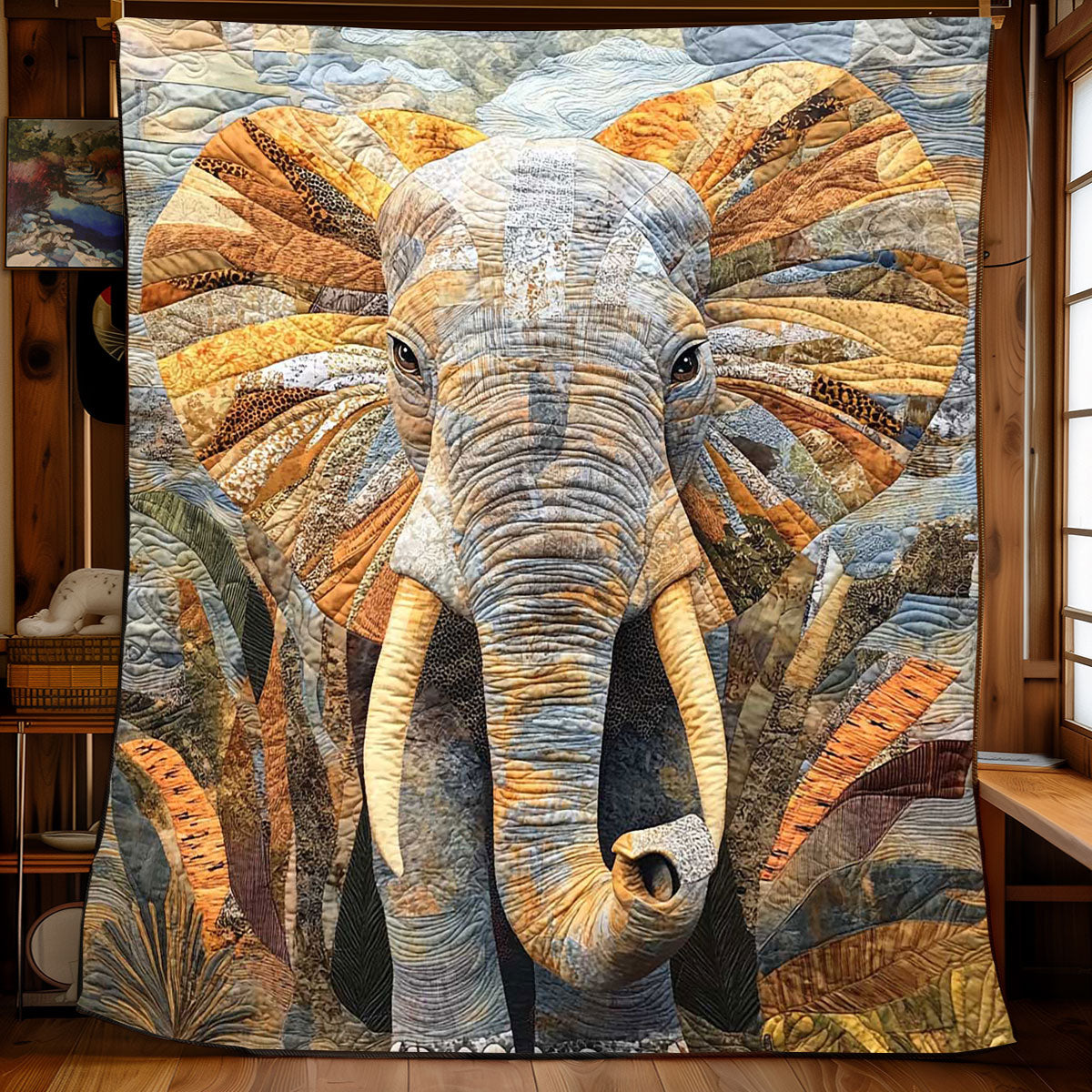 Jungle Elephant WP1202008CL Quilt