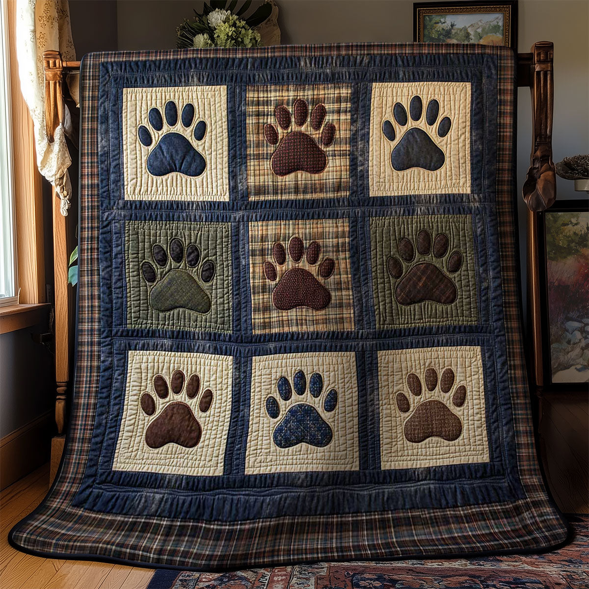 Rustic Paw Dog WN0503005CL Quilt