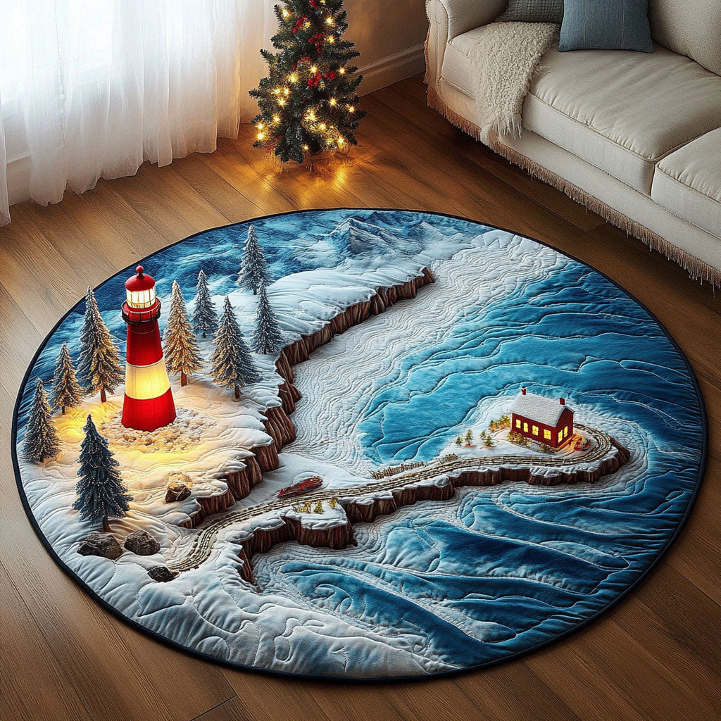Lighthouse Ocean Glow CW2811010CL Quilted Round Mat