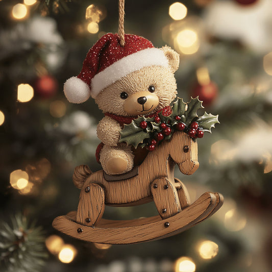 Teddy Bear Festive Gallop WN1112107CL Christmas Ornament