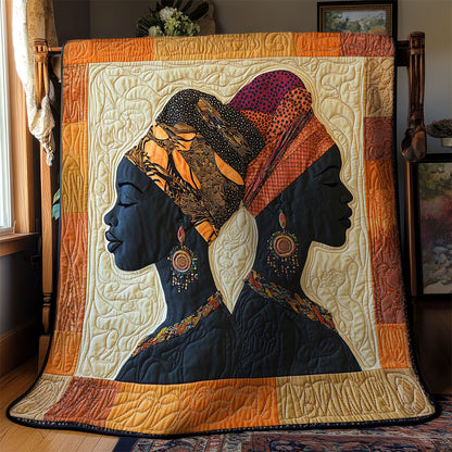 Golden African Woman WN0703025CL Quilt