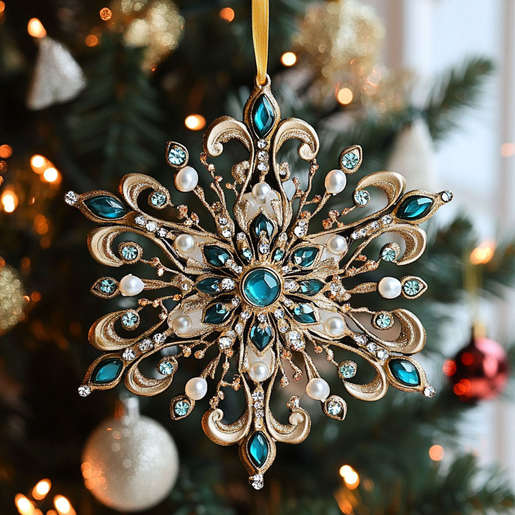 Jewel Snowflake CW0912028CL Christmas Ornament