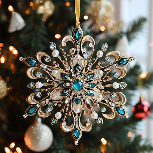 Jewel Snowflake CW0912028CL Christmas Ornament