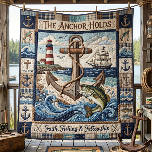 The Anchor Holds Fishing WN2105020CL Quilt
