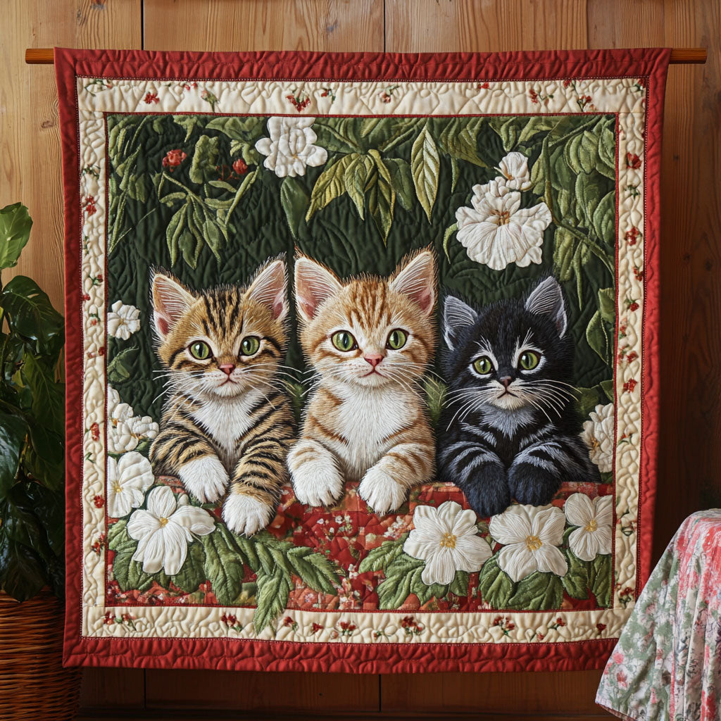 Flower Cat Charm CW0701042CL Quilt