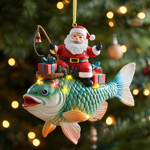 Silent River Fishing WN0411080CL Christmas Ornament