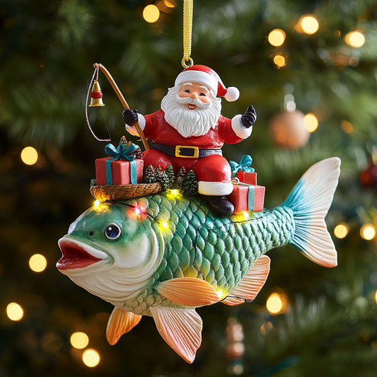 Silent River Fishing WN0411080CL Christmas Ornament