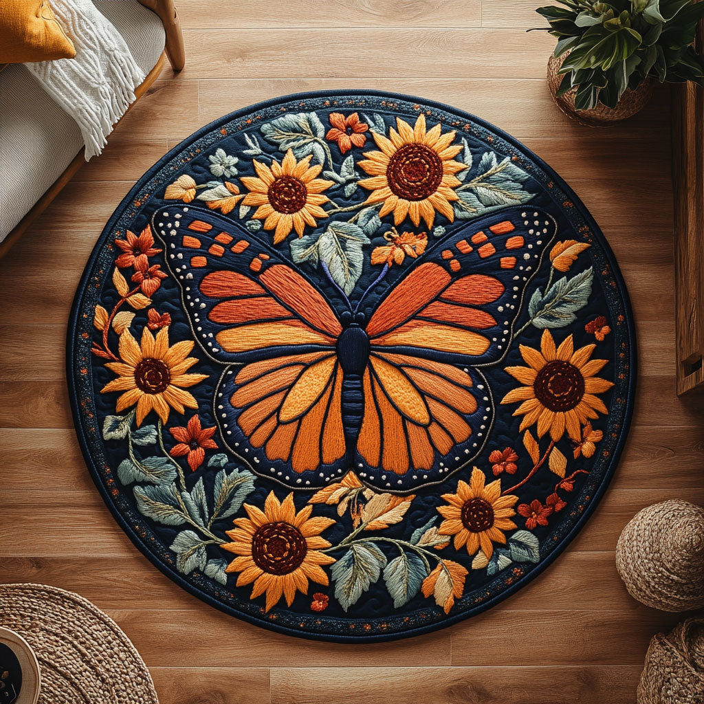 Wildfield Butterfly WN0107062CL Quilted Round Mat